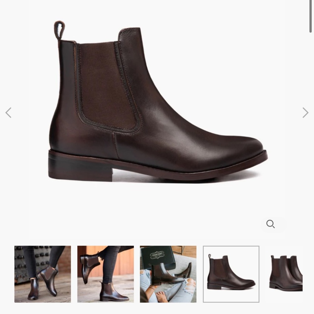 Thursday Chelsea boot dutchess black coffee brown real leather